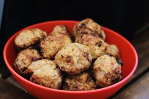 Air Fryer Honey & Mustard Pork Meatballs