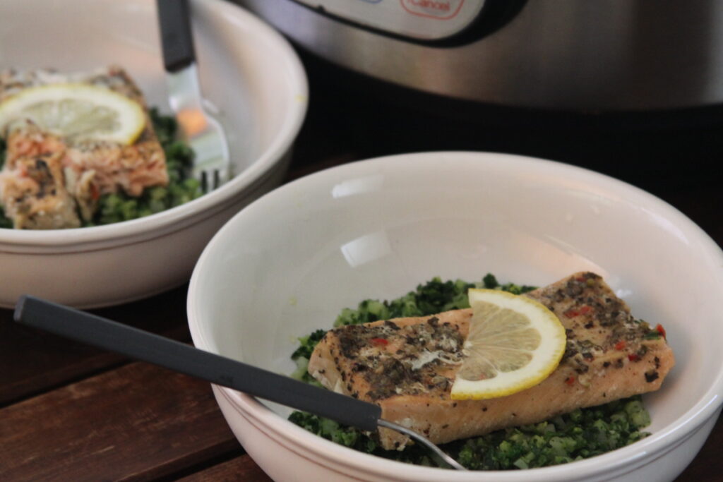 Instant Pot Frozen Lemon Pepper Salmon