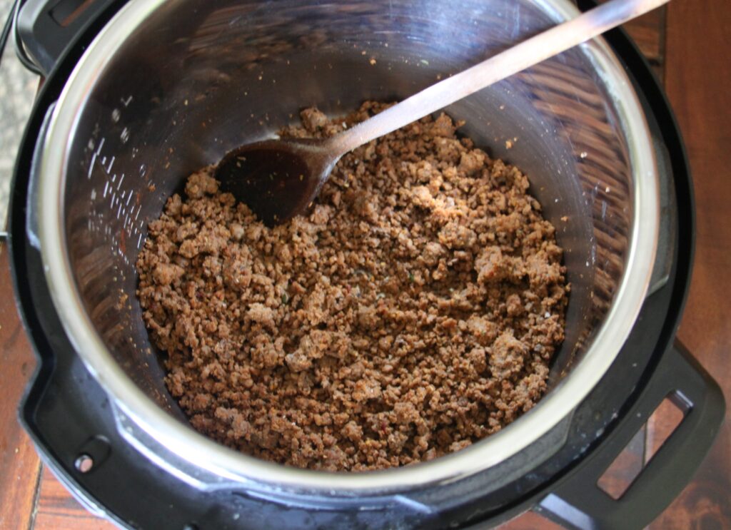 Pressure Cooker Frozen Taco Meat