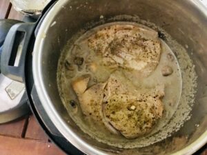 Pressure Cooker Pork Chops With Homemade Mushroom Gravy