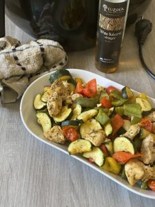 Air Fryer Balsamic Chicken & Vegetables