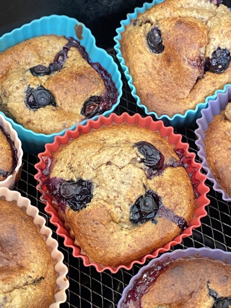 Air Fryer Blueberry Muffins