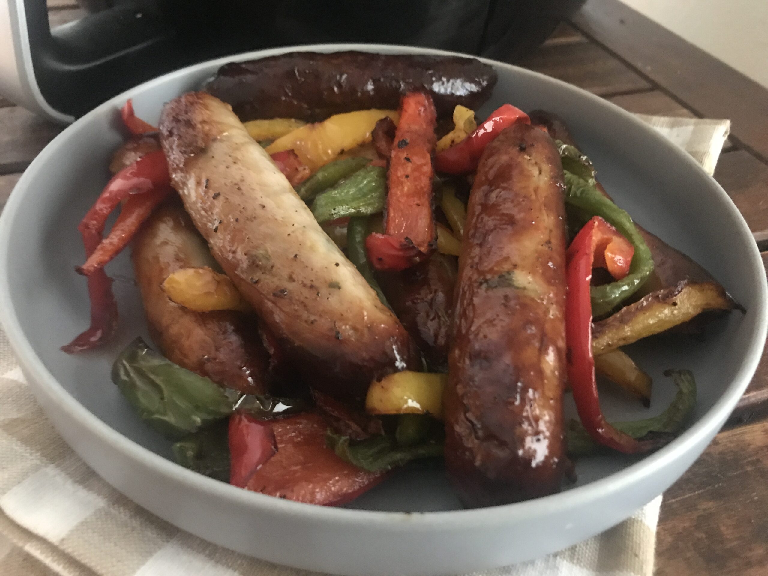 Air Fryer Italian Sausage And Peppers