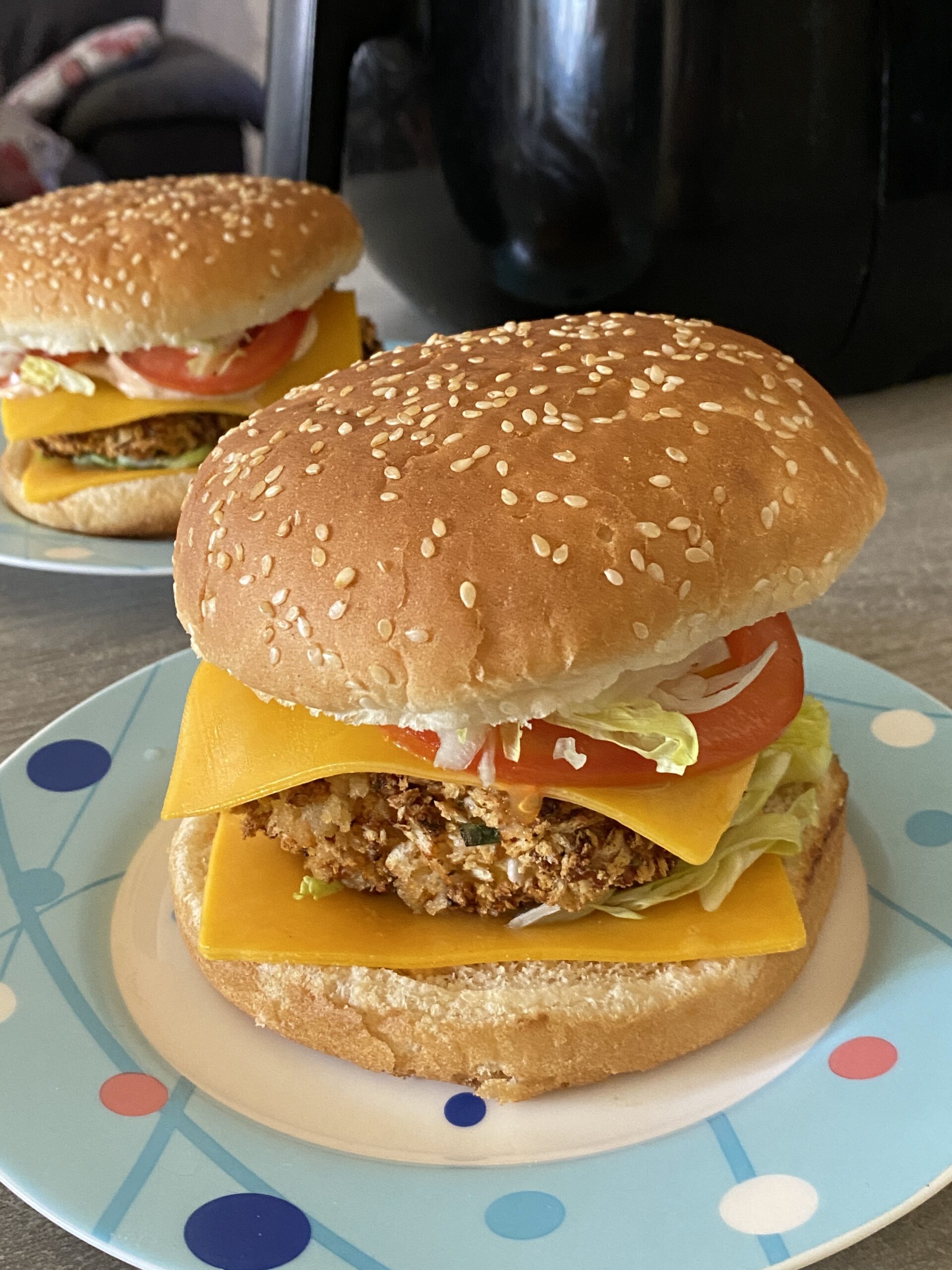 Air Fryer KFC Zinger Burger