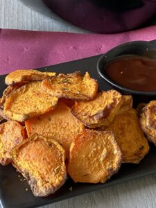 air fryer sweet potato slices