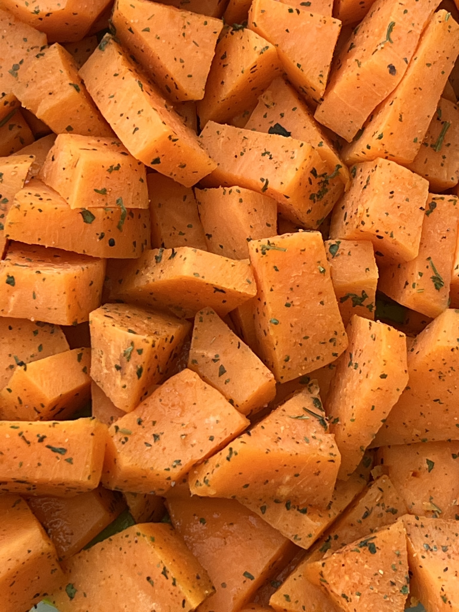 Microwave Sweet Potato Cubes
