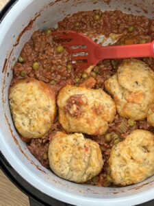 Slow Cooker Minced Beef Cobbler