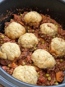 slow cooker mince and dumplings