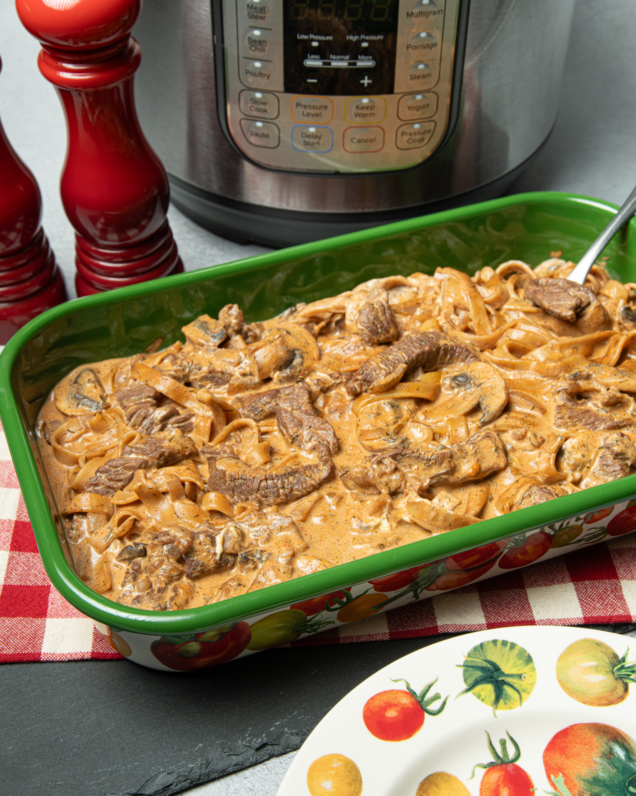 Pressure Cooker Beef Stroganoff