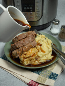 Pressure Cooker Meatloaf & Mashed Potatoes