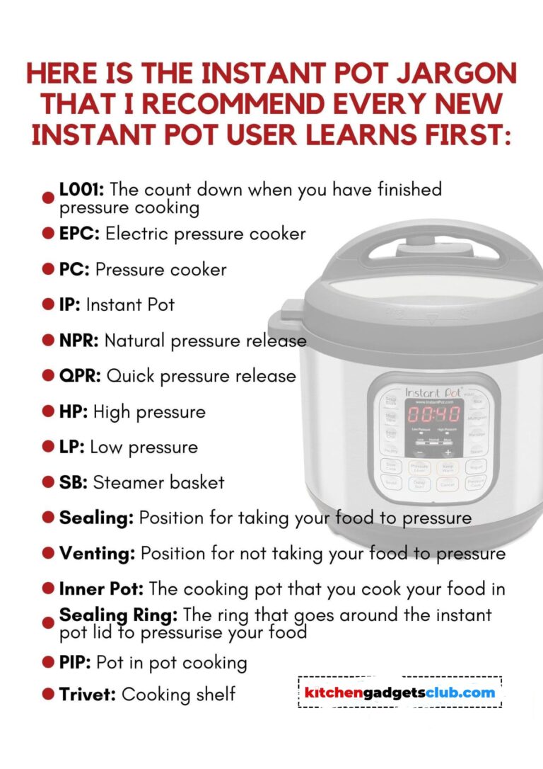 instant pot jargon
