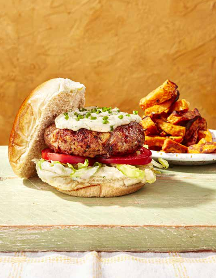 pork and apple burgers