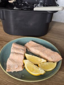 steamed salmon