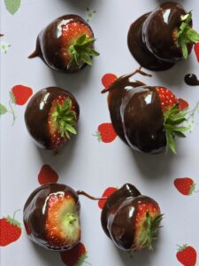 Air Fryer Chocolate Covered Strawberries