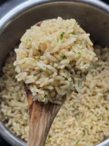 Pressure Cooker Garlic Butter Brown Rice
