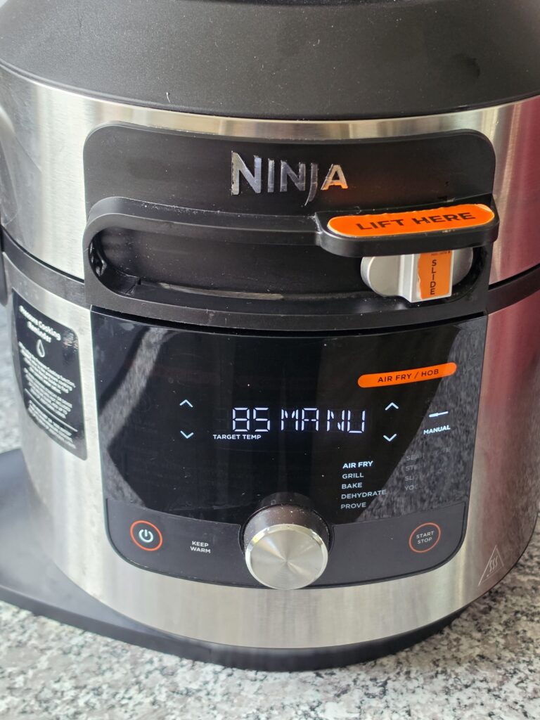 setting the probe on the ninja foodi 15in1