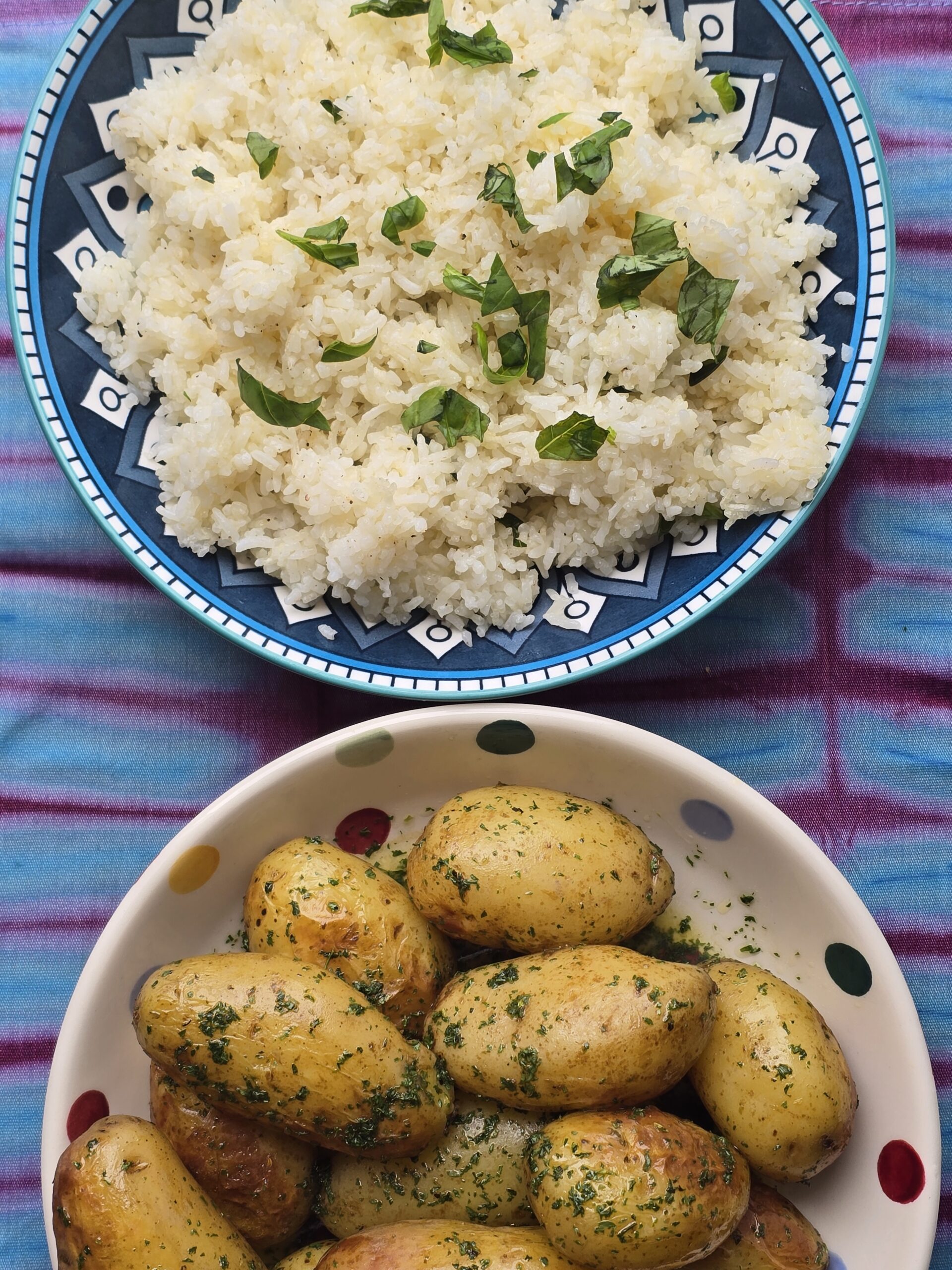 how to steam rice or potatoes