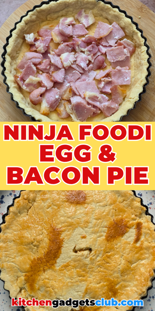 Ninja foodi egg and bacon pie before and after