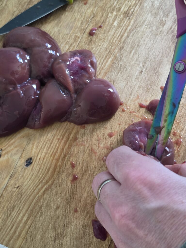 preparing kidneys for steak and kidney pie