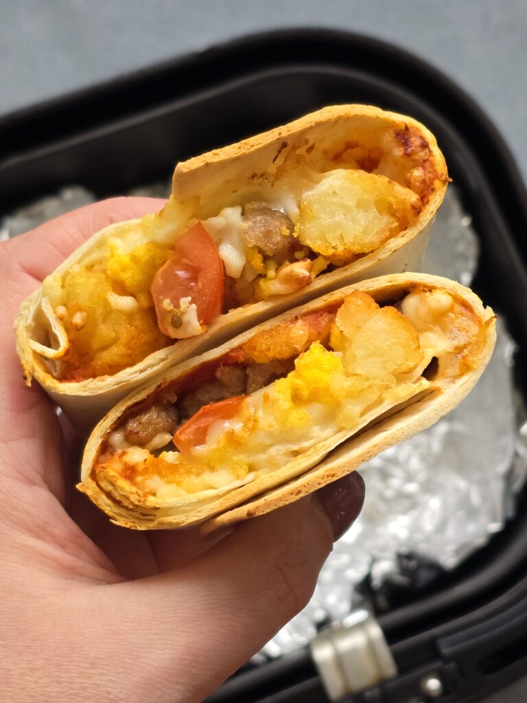 Air Fryer Breakfast Burritos