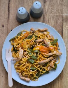 Air Fryer Sweet & Sour Pork Noodles
