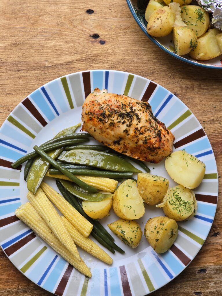 Ninja Foodi Steam Meals – Chicken Breast, Baby Potatoes & Veg