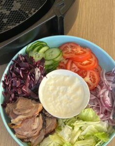 Air Fryer Lamb Salad