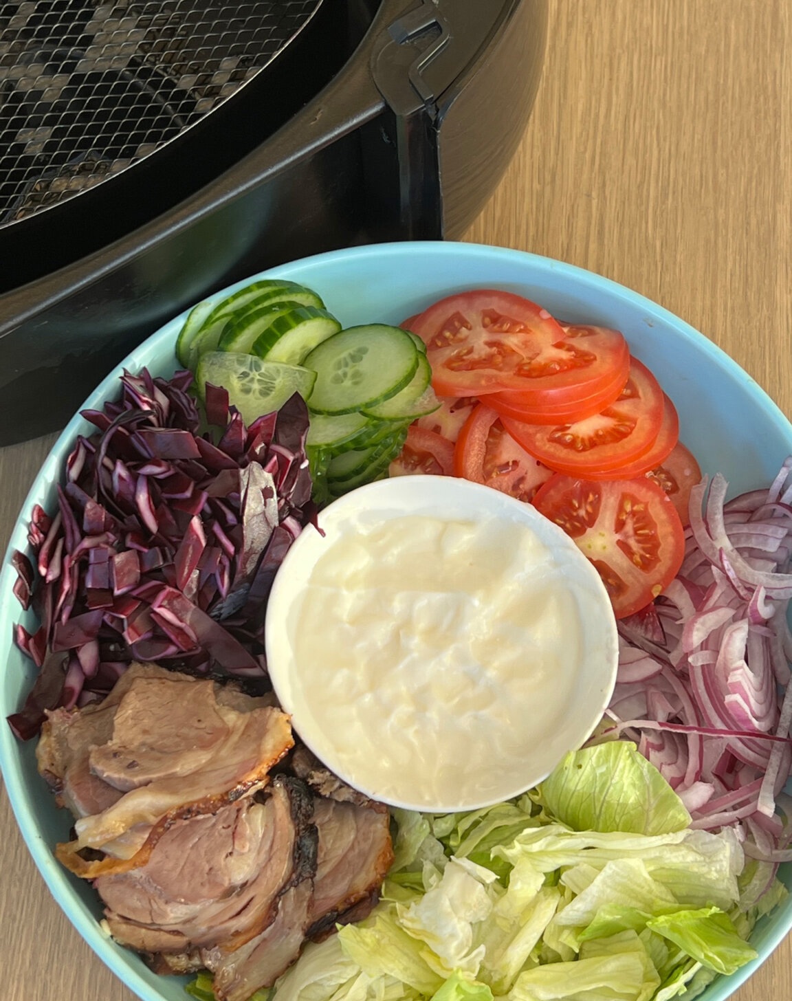 Air Fryer Lamb Salad