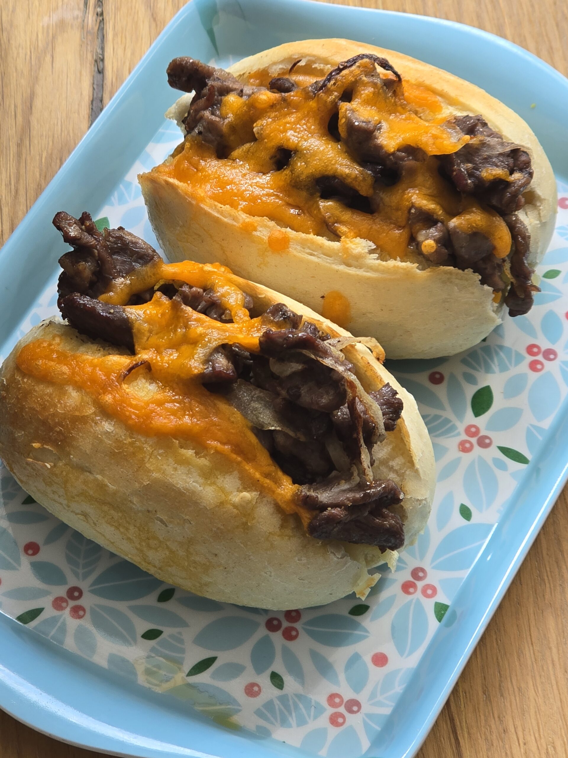 Air Fryer Philly Cheesesteak Sandwich