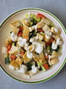 Air Fryer Garlic Bread Salad