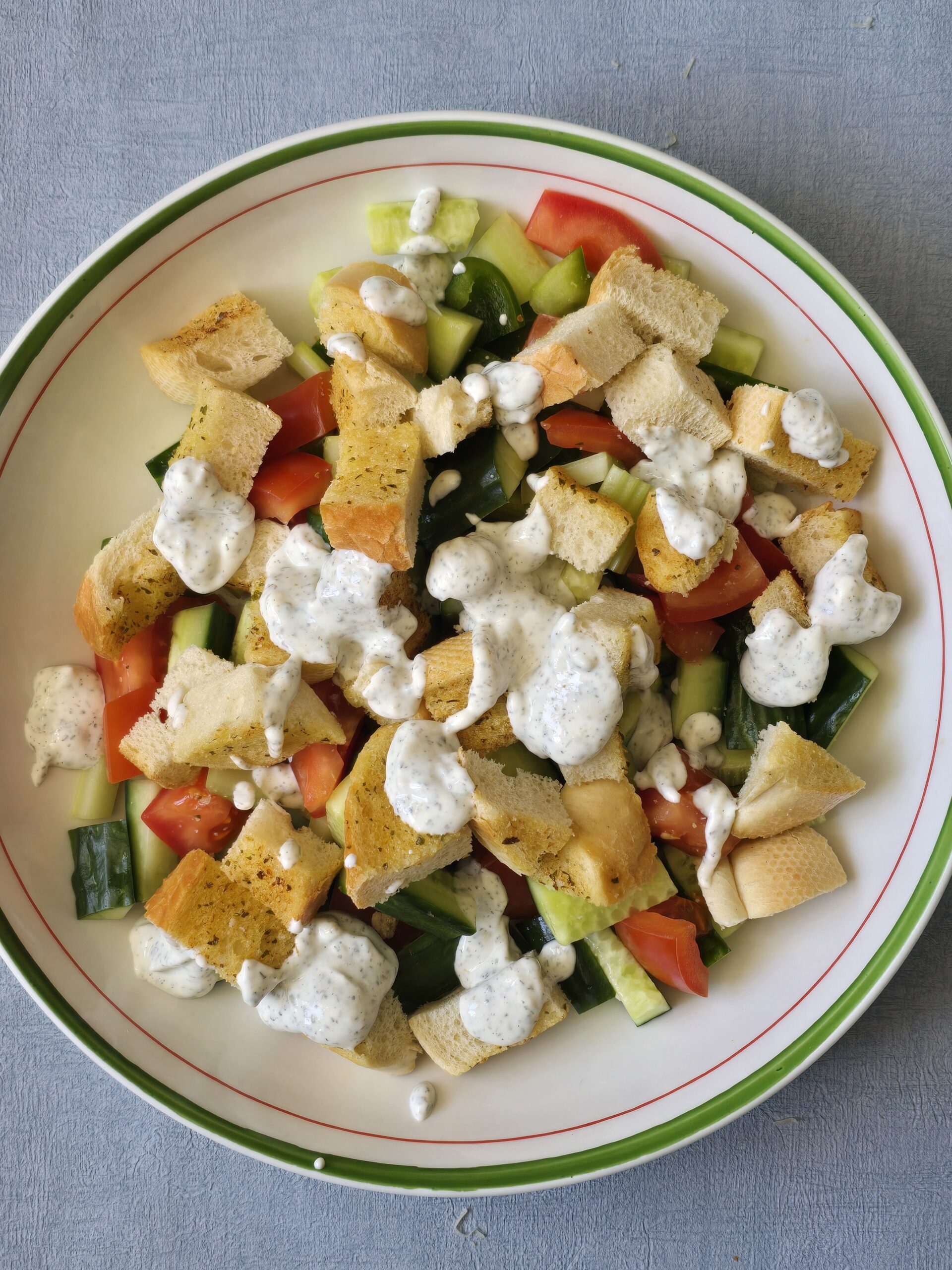 Air Fryer Garlic Bread Salad
