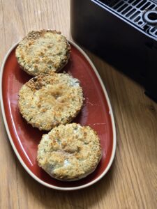 Air Fryer Kiev Stuffed Mushrooms