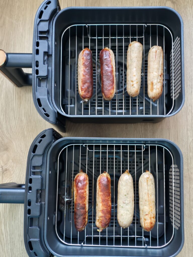 stacked air fryer uneven cooking