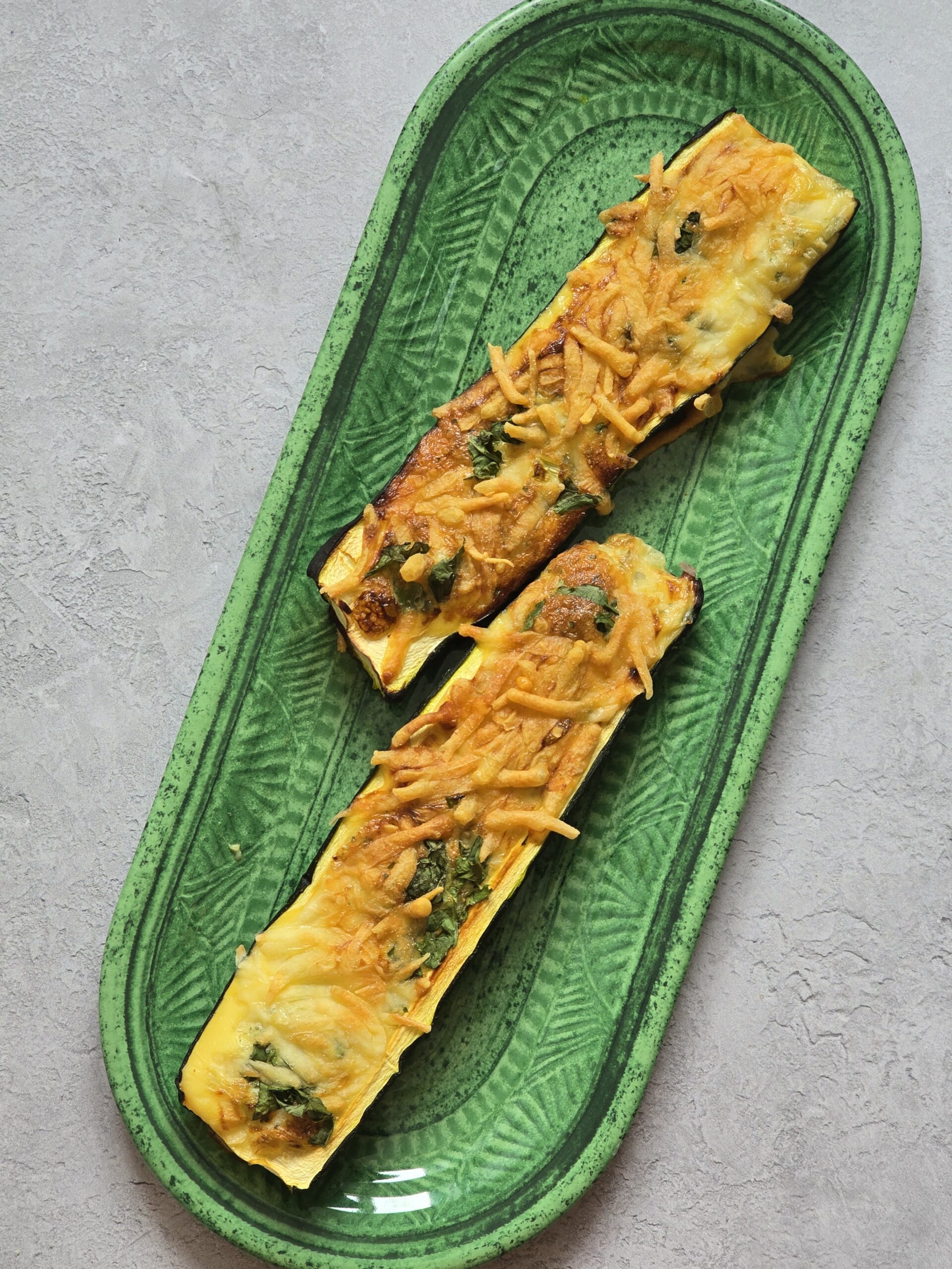 Air Fryer Stuffed Courgettes