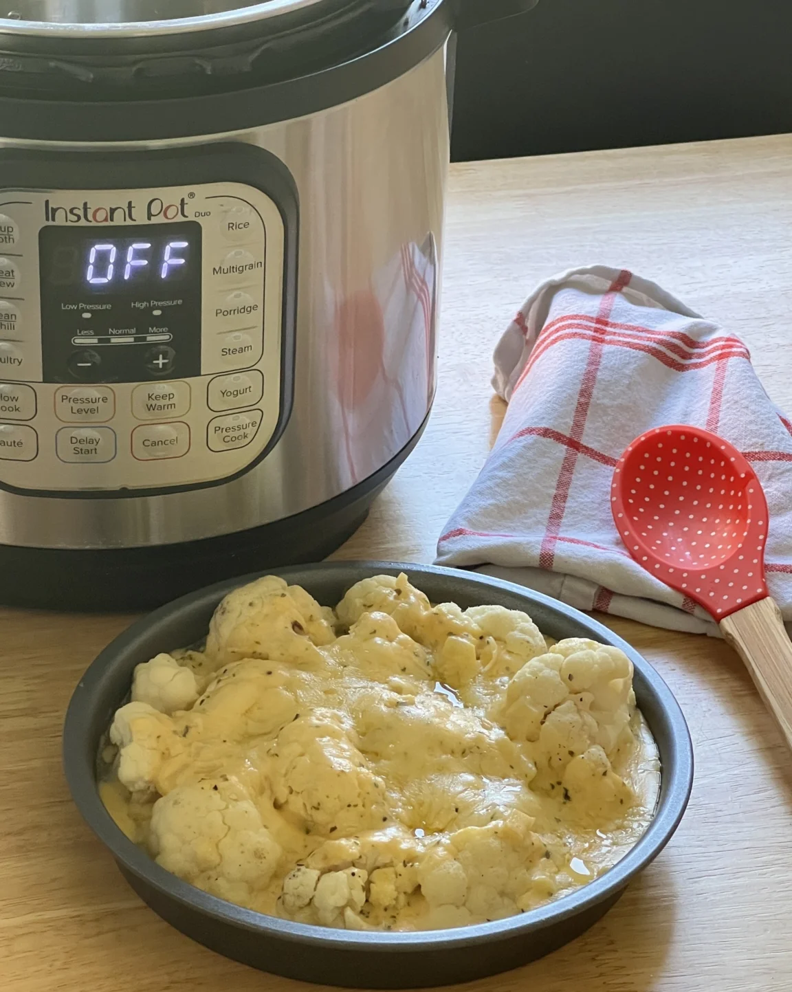 Pressure Cooker Cauliflower Cheese