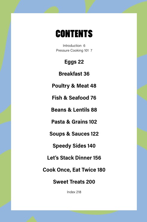 contents from the complete pressure cooker cookbook