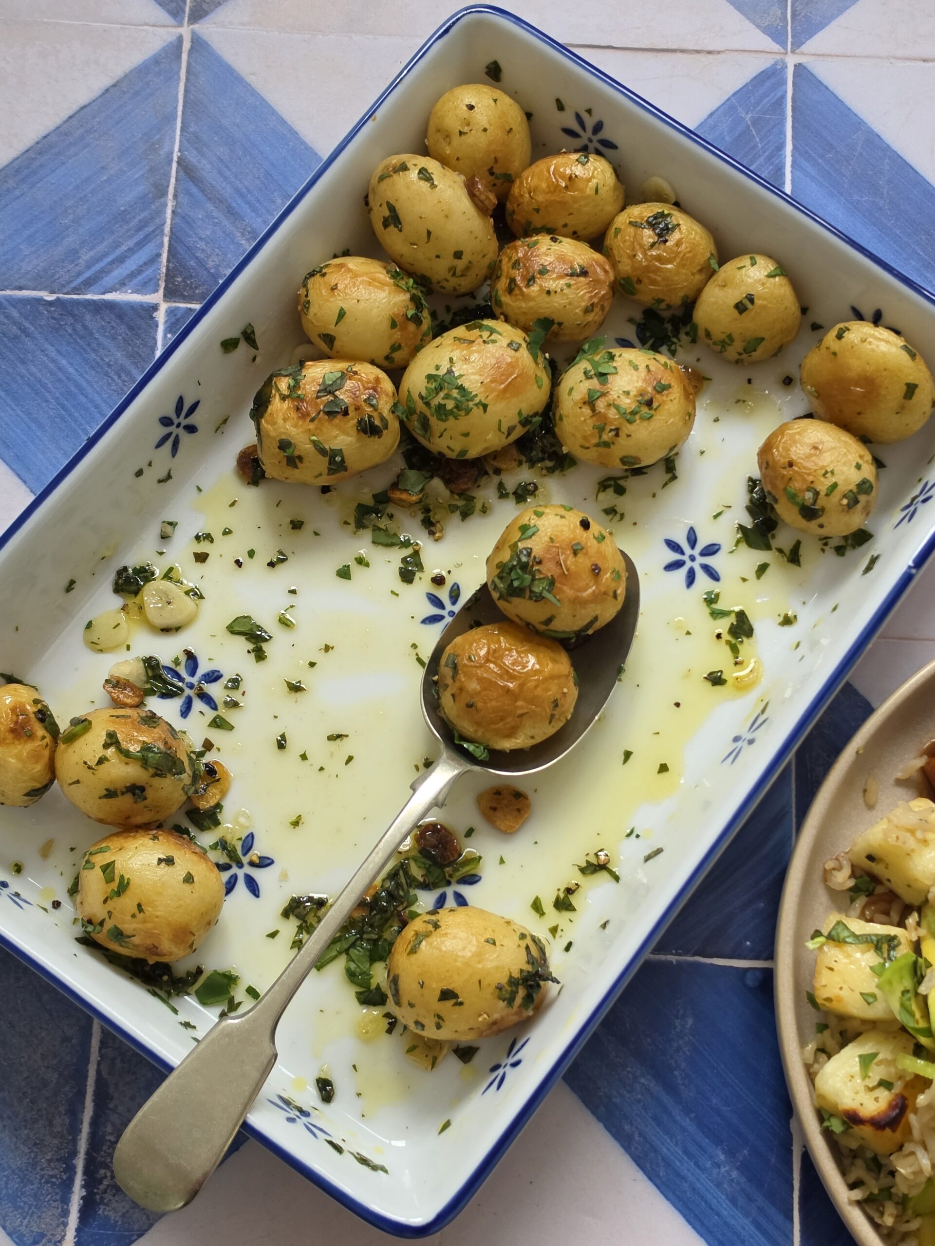 Air Fryer Greek Baby Potatoes