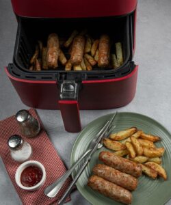 Air Fryer Sausage and Chips