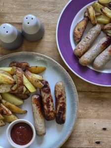 Ninja Double Stack Sausages & Chips