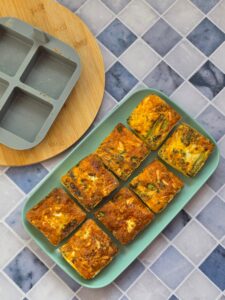 Air Fryer Asparagus & Cheese Frittata Bites