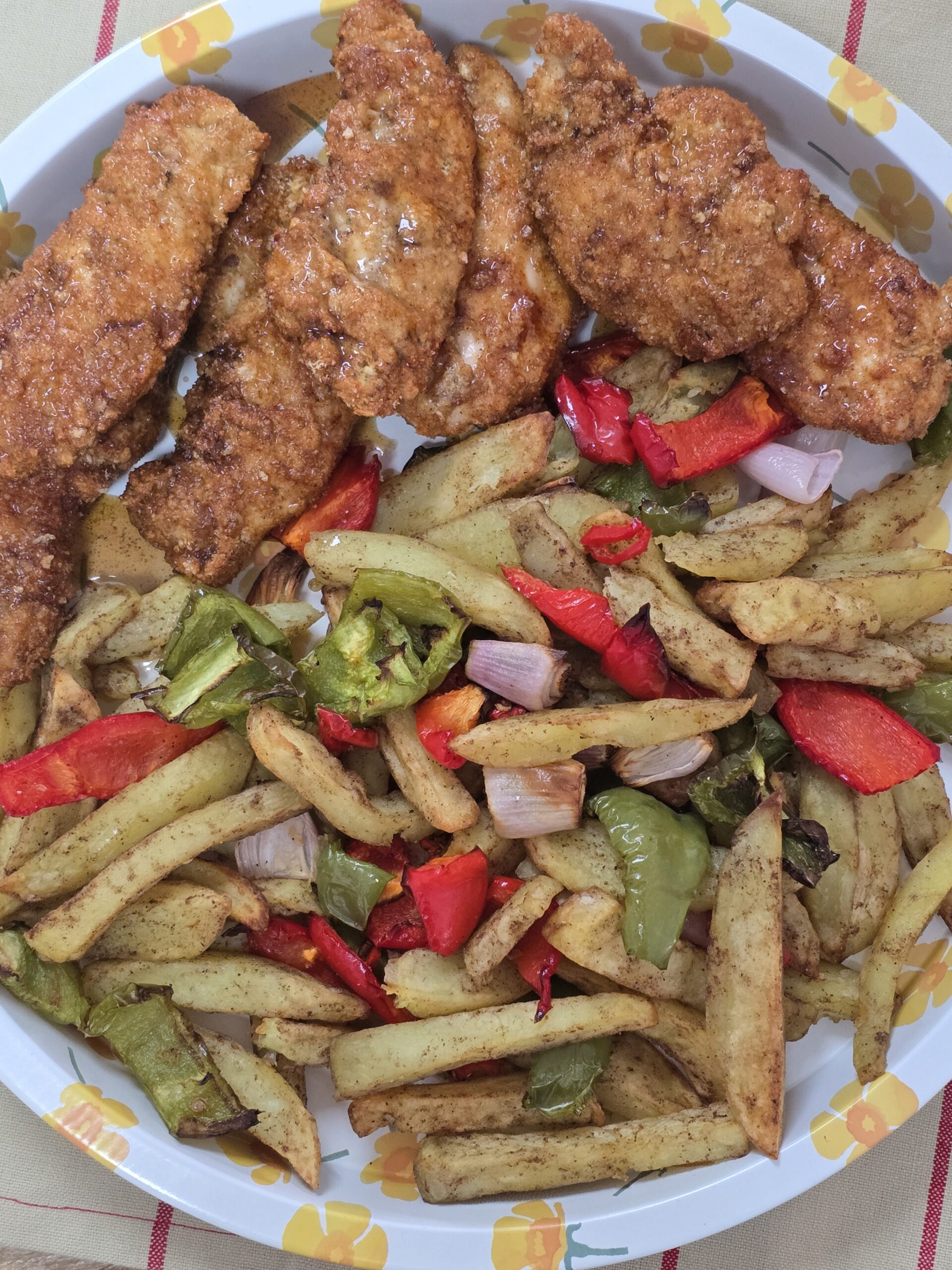 Air Fryer Homemade Salt & Pepper Chicken & Chips
