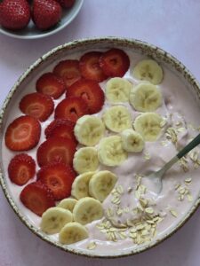 Ninja Creami Banana & Strawberry Smoothie Bowl