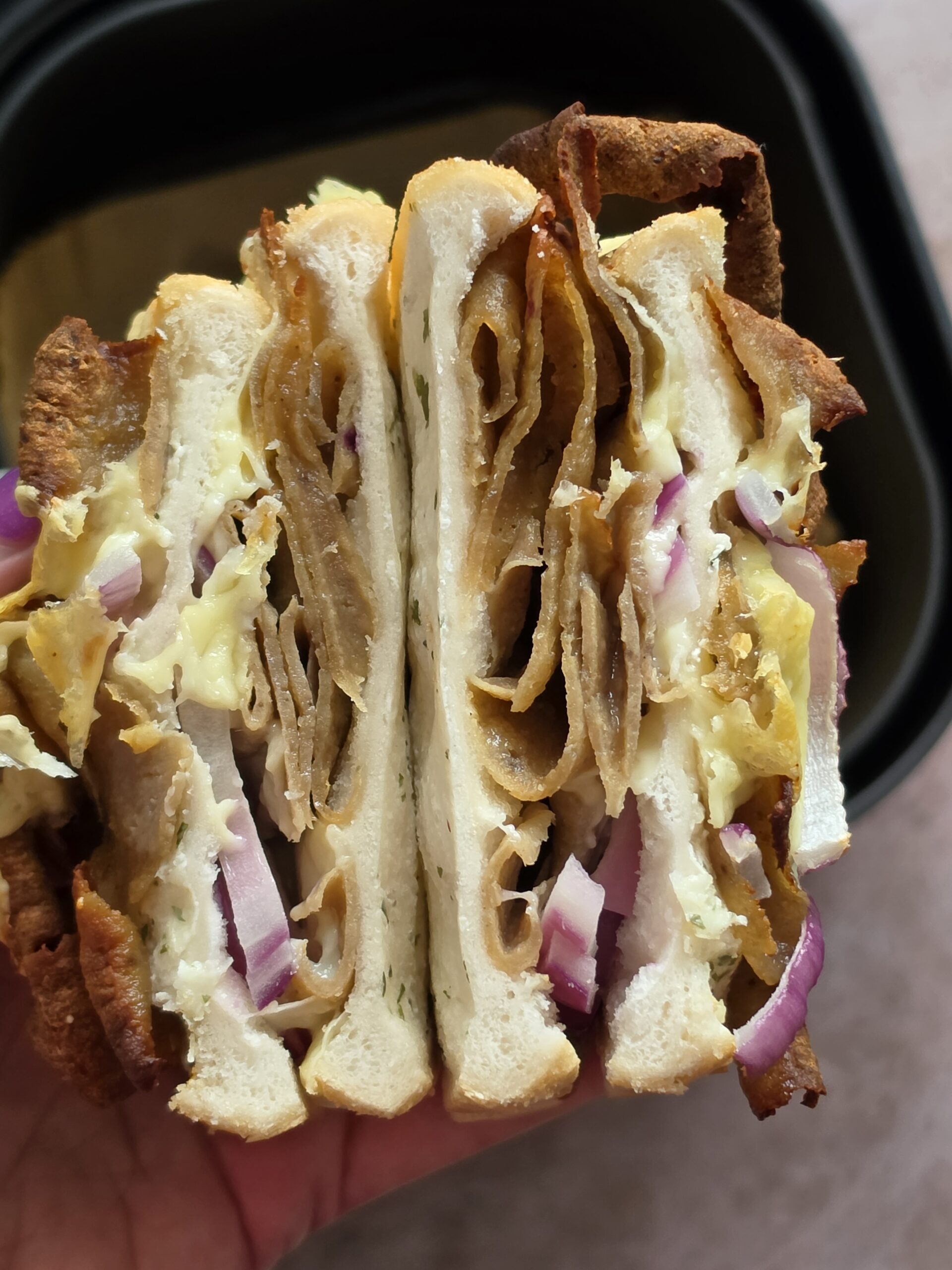 air fryer doner kebab toasties