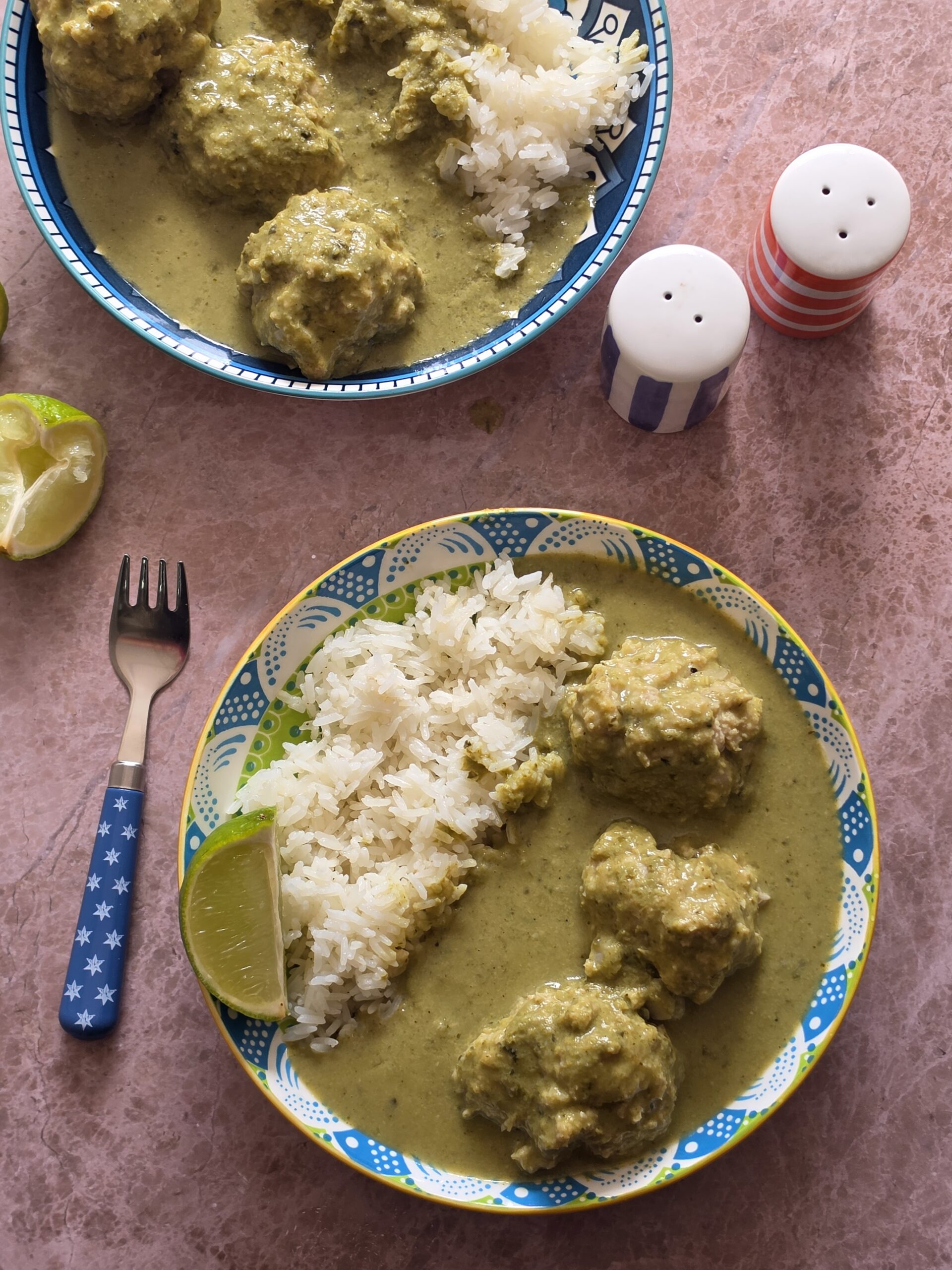 Slow Cooker Green Thai Chicken Meatballs