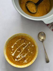 Slow Cooker Butternut Squash & Chilli Soup