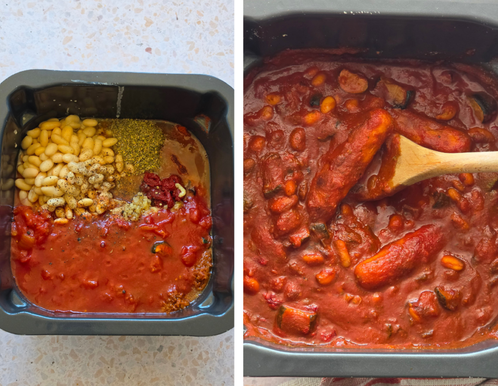 day 13 slow cooker sausage and cannellini bean casserole