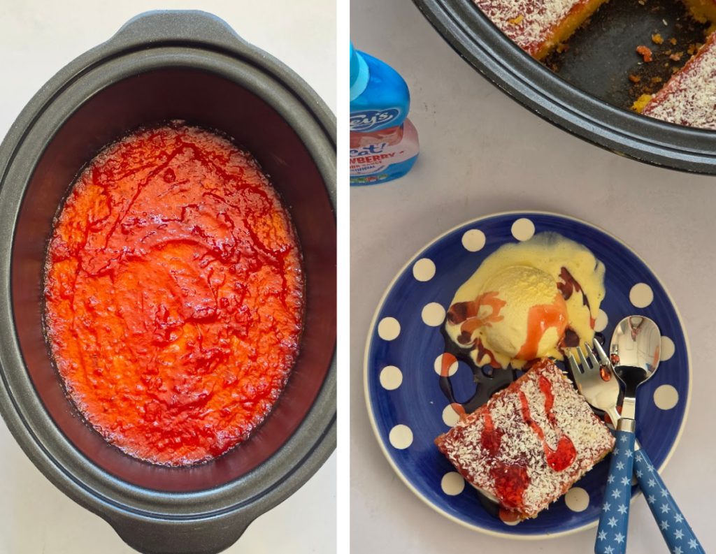 day 28 slow cooker coconut sponge cake
