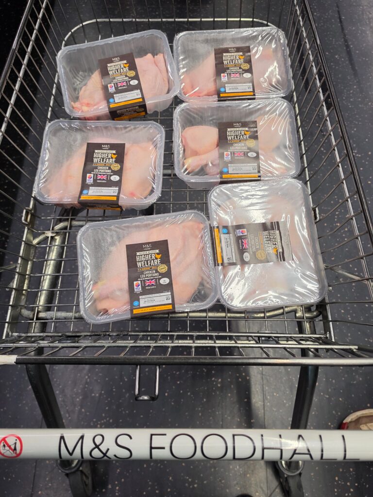 marks and spencers trolley of chicken