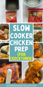 slow cooker chicken meal prep for Crocktober