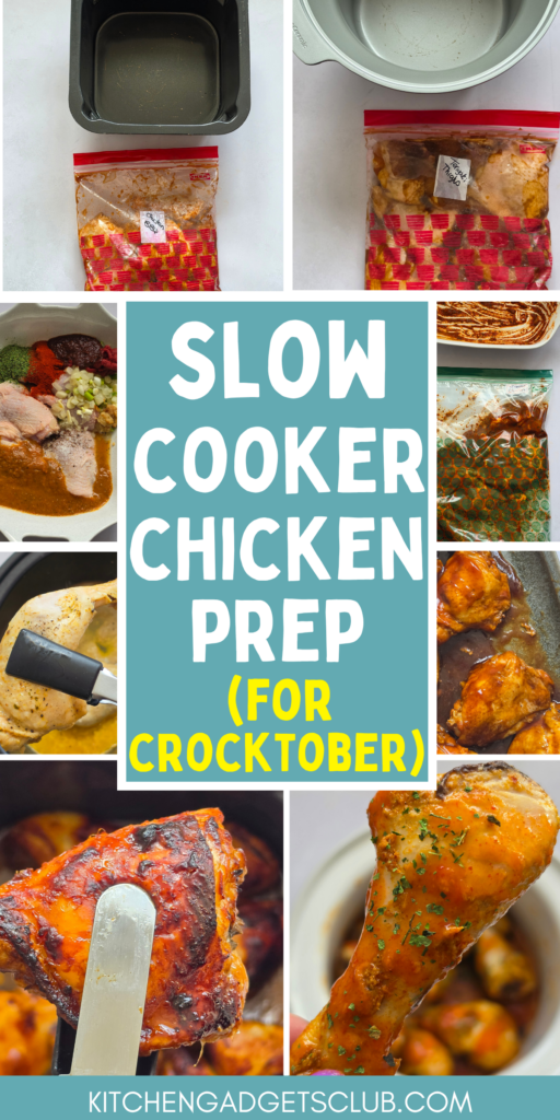 slow cooker chicken meal prep for Crocktober